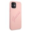 Guess GUHCP12SLSVSPI iPhone 12 mini5,4 różowy/pink hardcase Script Vintage
